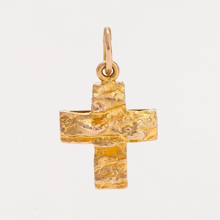 Björn Weckström, a 14K gold 'Lapp Cross' pendant for Lapponia, 1998.