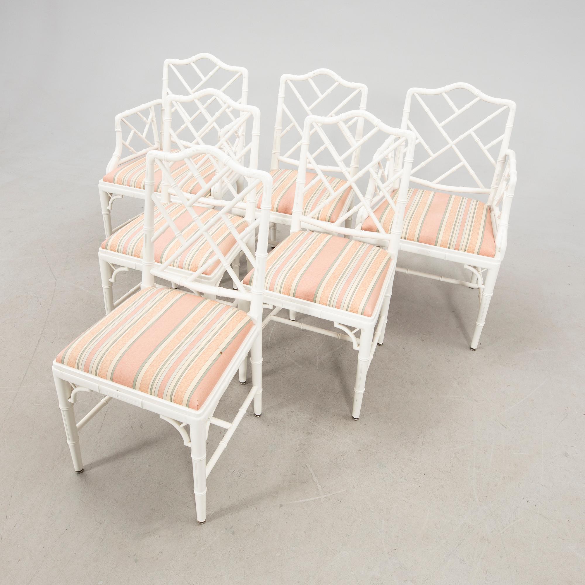 A seven-piece dining suite by Miranda of Sweden, second half of the 20th century.