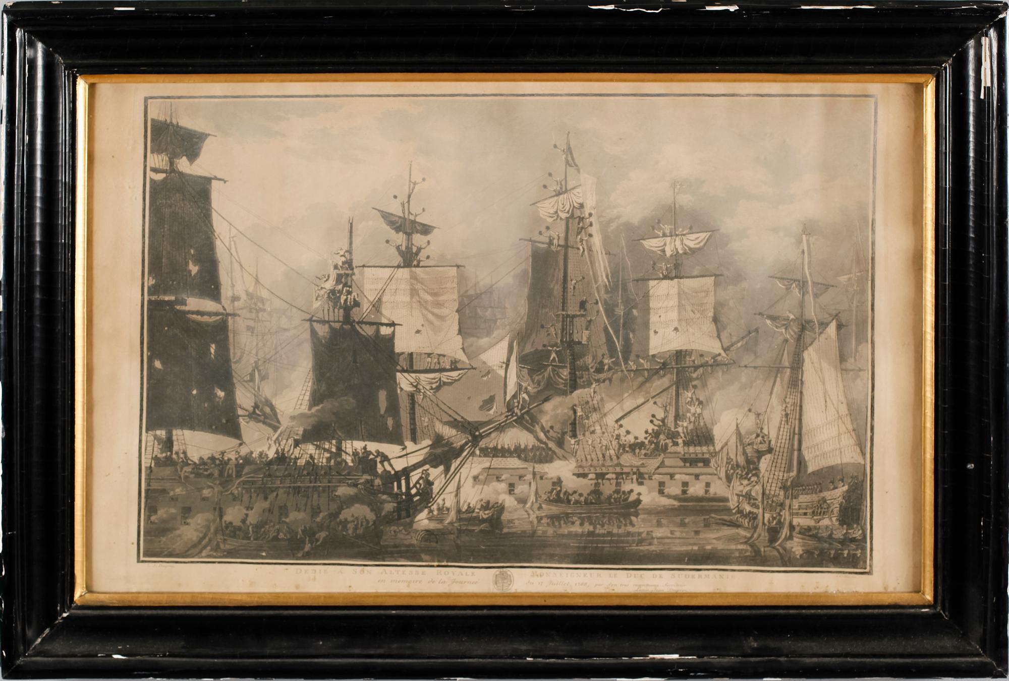 LOUIS JEAN DESPREZ, efter, akvatint, 1700-tal.