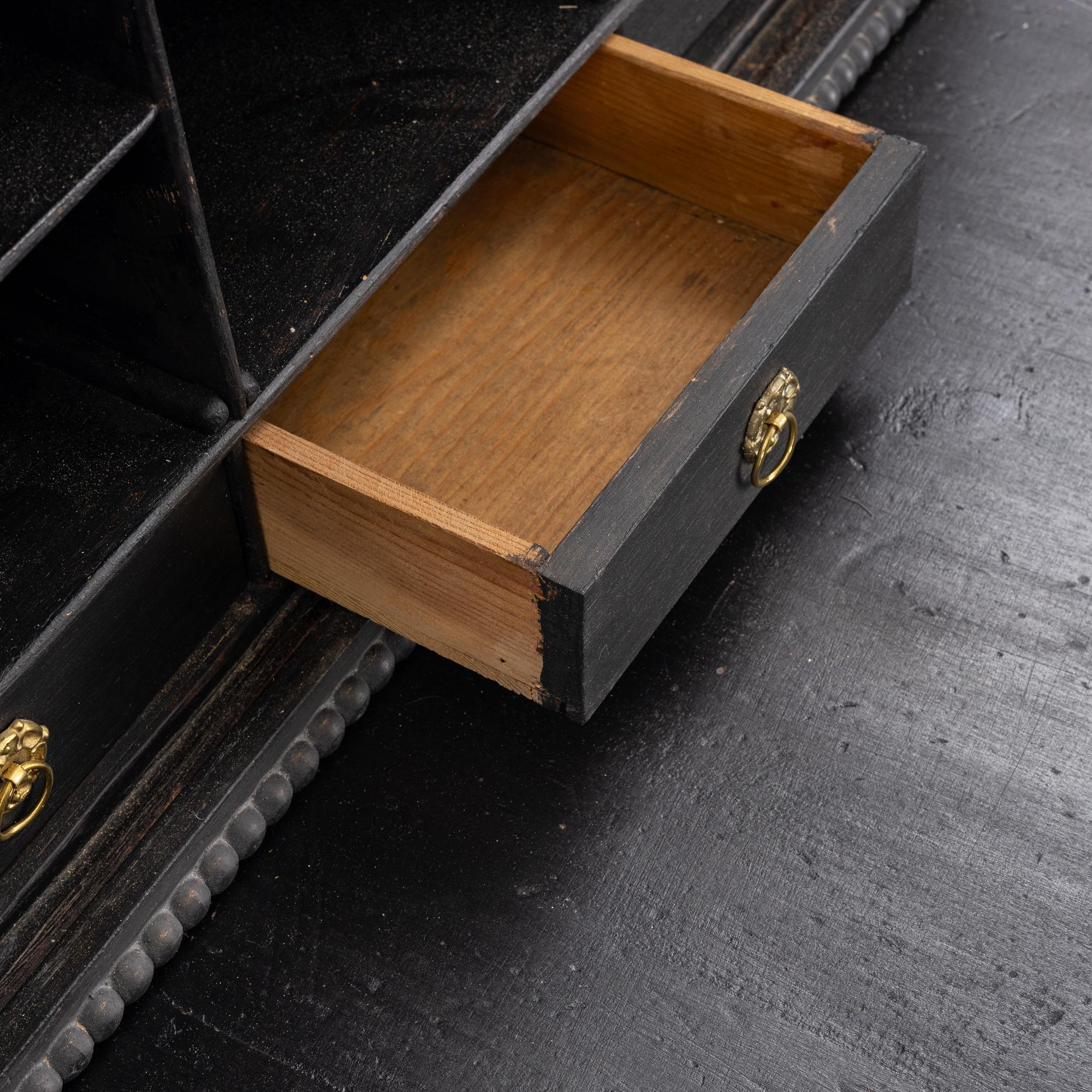 A gustavian style painted desk, circa 1900.
