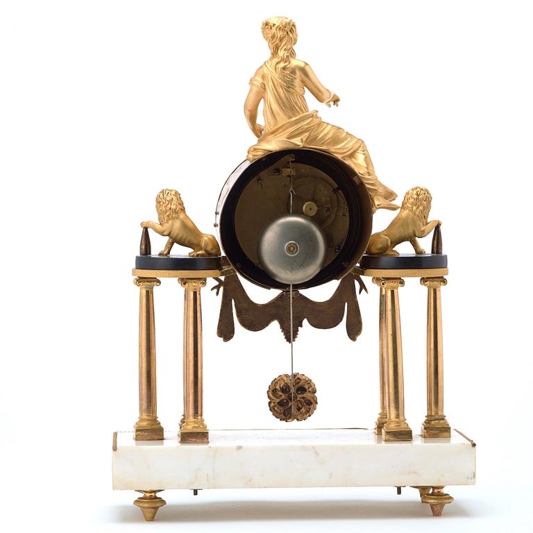 A Louis XVI late 18th century mantel clock.