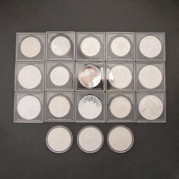 JUHLARAHOJA, 18 kpl, hopeaa, Olympialaiset, 1980-2000-luku.