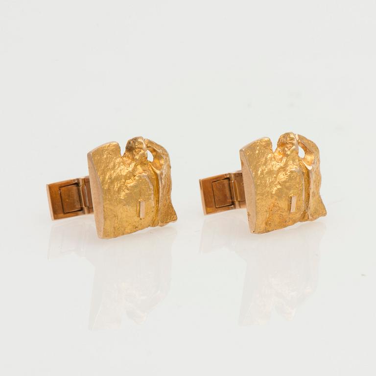 MANSCHETTKNAPPAR, Björn Weckström, Lapponia 1972. 14K guld.