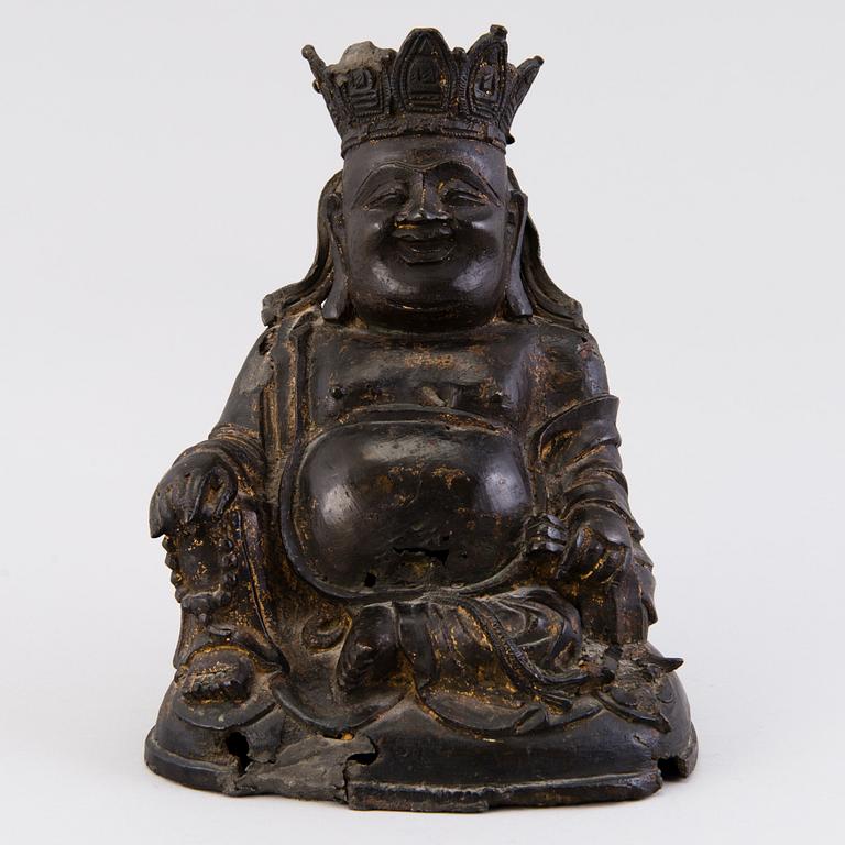 BUDAI, brons, Qing dynastin, 1600/1700-tal.