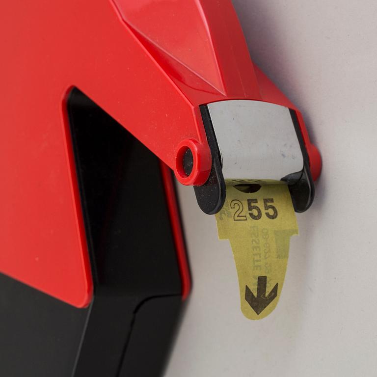 A&E design, Two plastic 'Turnomatic' queue-ticket dispensers, 1970's.