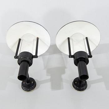 FALKENBERGS BELYSNING, a pair of wall lamps for out doors, late 20th century.