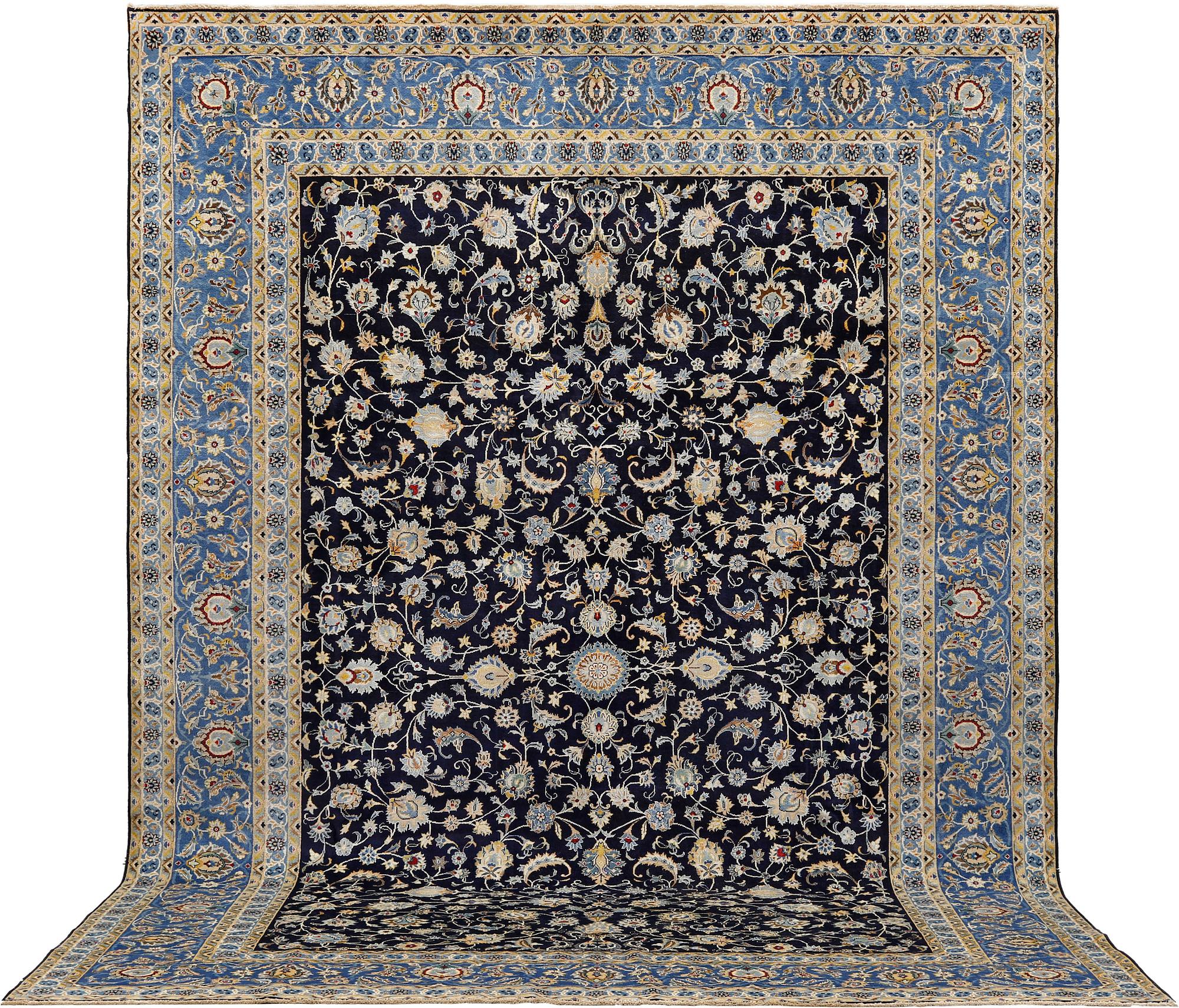 A Kashan carpet of 'Shah Abbas' design, c 376 x 276 cm.
