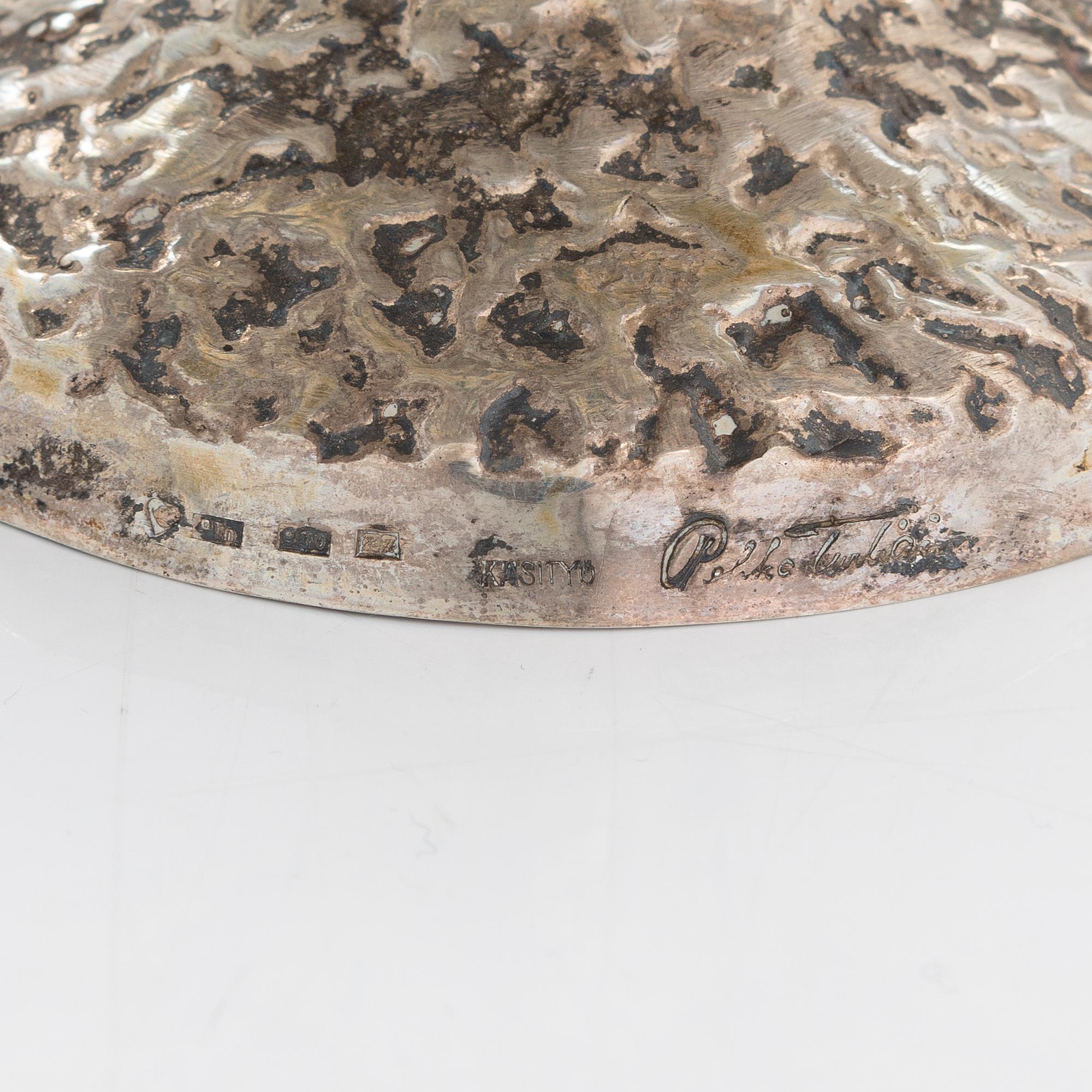 Pekka Turtiainen, a silver ewer and six goblets, Finland 1977.