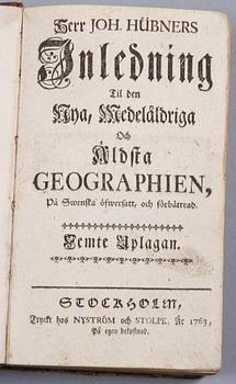 BÖCKER, 3 st, geografi, bla "Vägvisare genom Svea och Göta Riken samt Storfurstendmet Finland" av Carl Hagström, Örebro 1807.