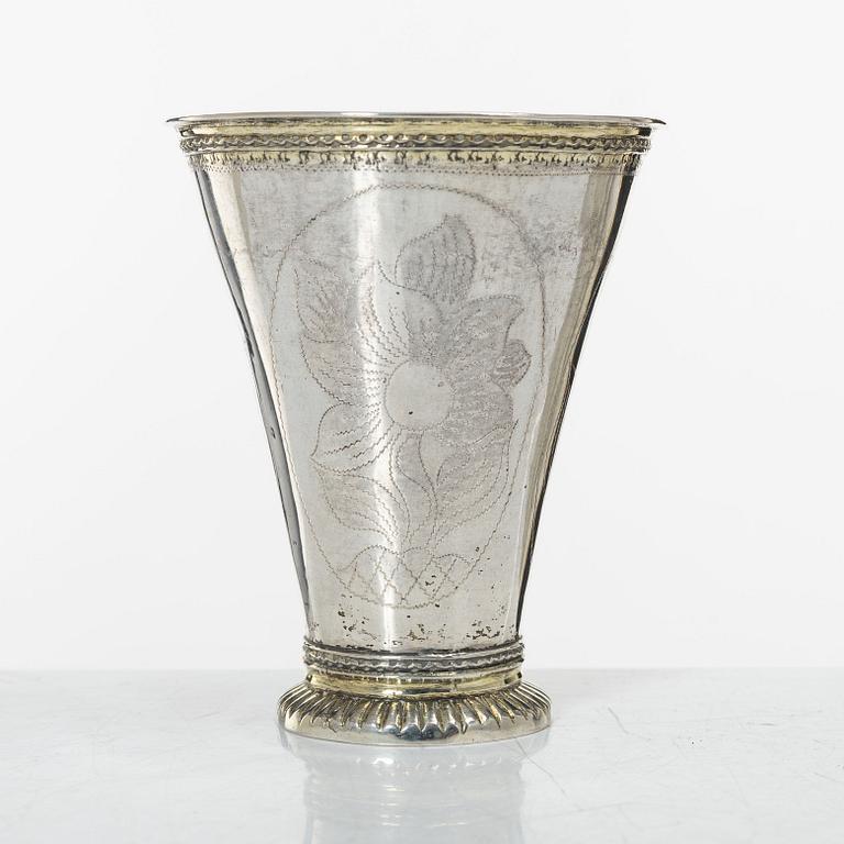 Christoffer Baumann, cup, silver, Hudiksvall 1791.