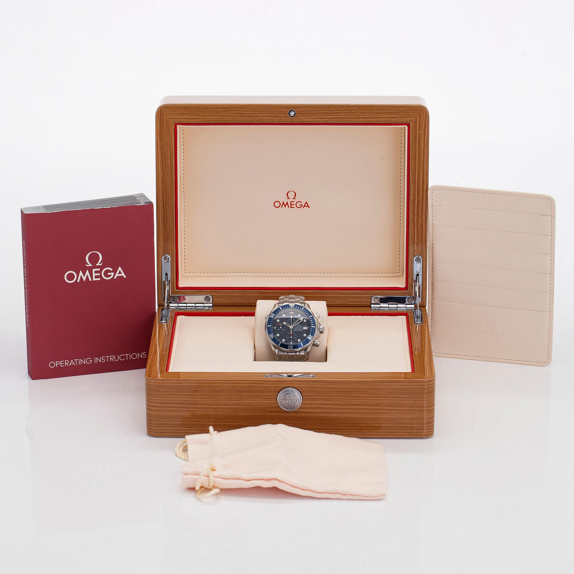 Omega, Seamaster, kronografi, rannekello, 41,5 mm.