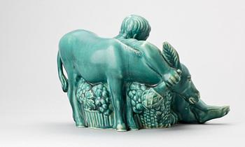 FIGURIN, stengods, Harald Salomon, Rörstrand, sign.