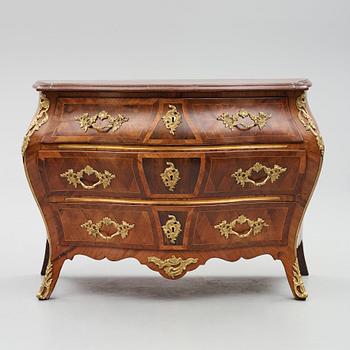 A Swedish Rococo commode by G Foltiern (master in Stockholm 1771-1804).