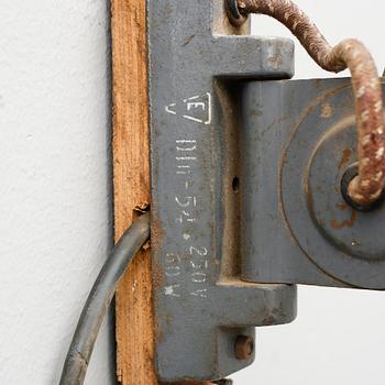 VÄGGLAMPA, industri, 1900-tal.