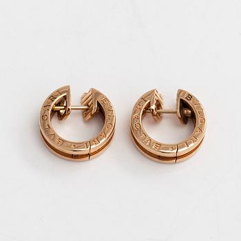 Bulgari, 18K rose gold 'B.zero1' earrings.