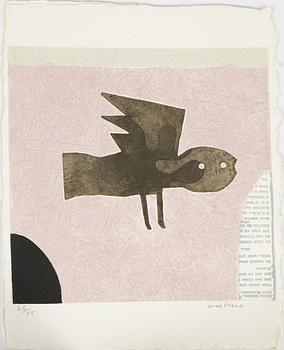 Max Papart, portfolio with 3 etchings in colour, signed 26/75.