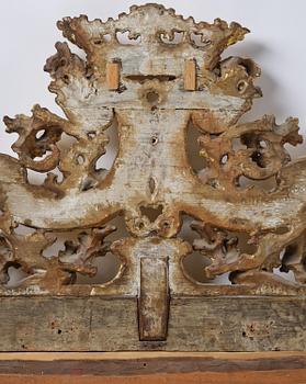 Spegel, av Burchard Precht (verksam i Stockholm 1674-1738), Karolinsk Barock.