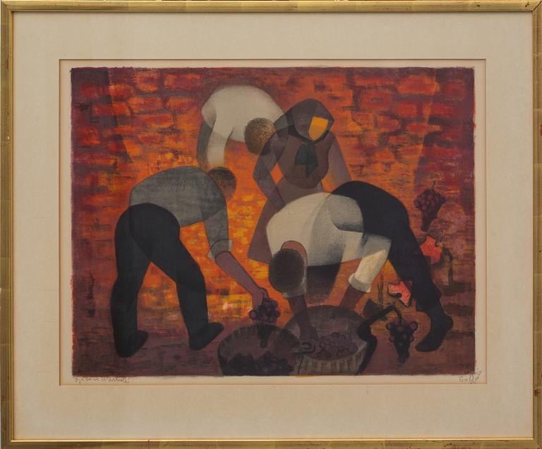 LOUIS TOFFOLI, färglitografi, signerad, epreuve d´artiste.