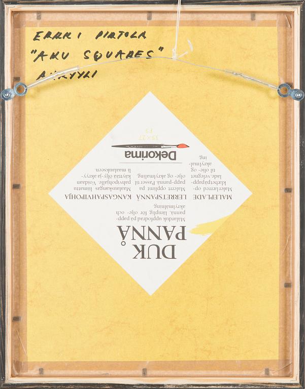 Erkki Pirtola, oil on board, signed and dated -91.