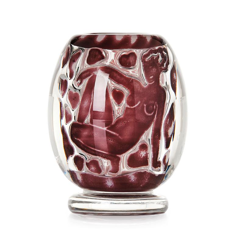 Edvin Öhrström, vas, glas, ariel, Orrefors 1950.