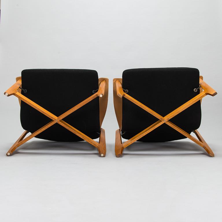 Antti Nurmesniemi, fåtöljer, ett par, modell 418, för Artek, 1950-tal.
