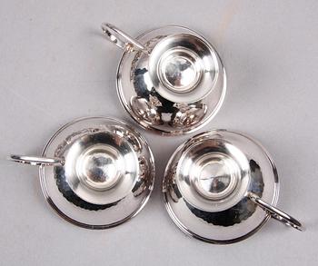 PUNCHMUGGAR, 12 st, silver. Ceson, Göteborg, 1980.