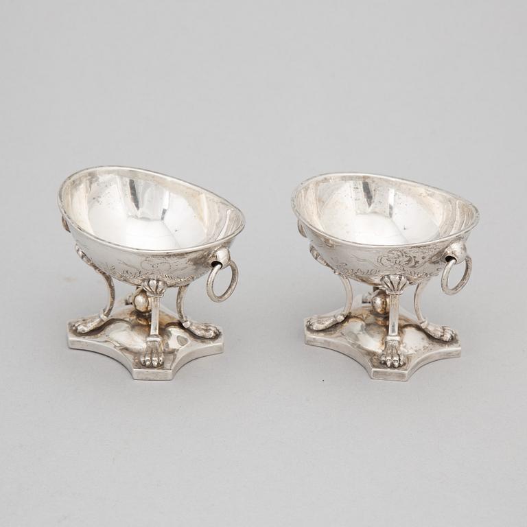 A pair of Danish Silver Salt Cellars, mark of Assay Master Simon Groth 1895.