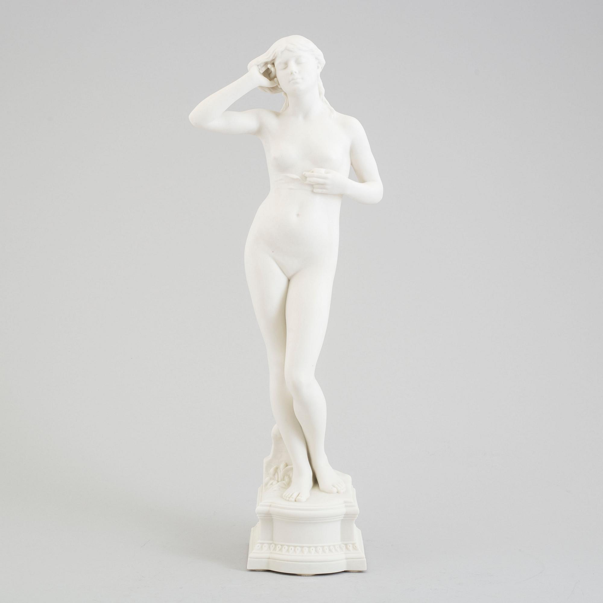 PER HASSELBERG, after. A parian sculpture from Gustafsberg, 1905.