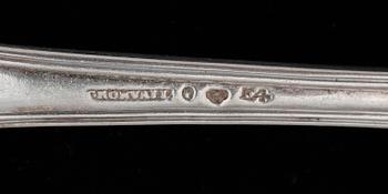 BESTICKSERVIS, 44 delar, silver bl a Möllenborg, Stockholm 1852. Tot vikt 2048.
