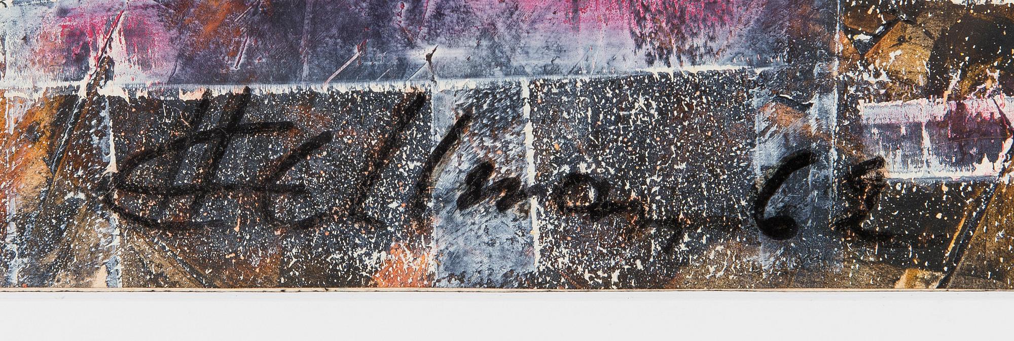 ERKKI HELLMAN, mixed media, signed an dated 62.