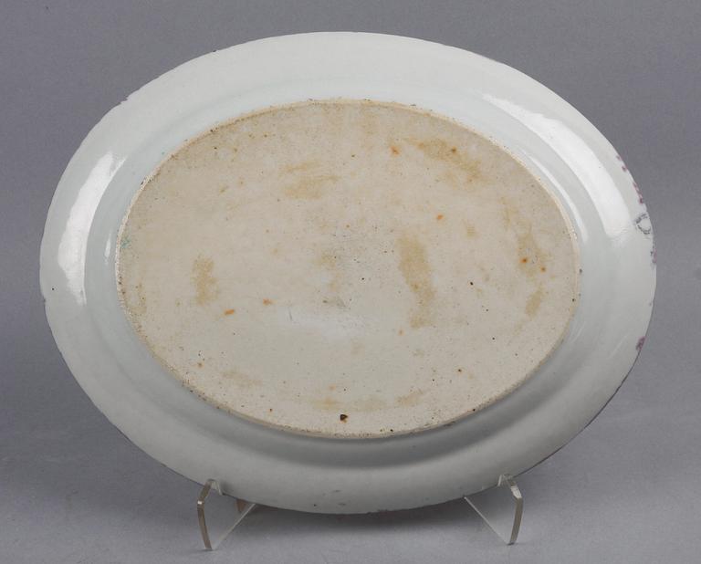 STEKFAT, porslin, Kanton, Kina, 1800-tal.