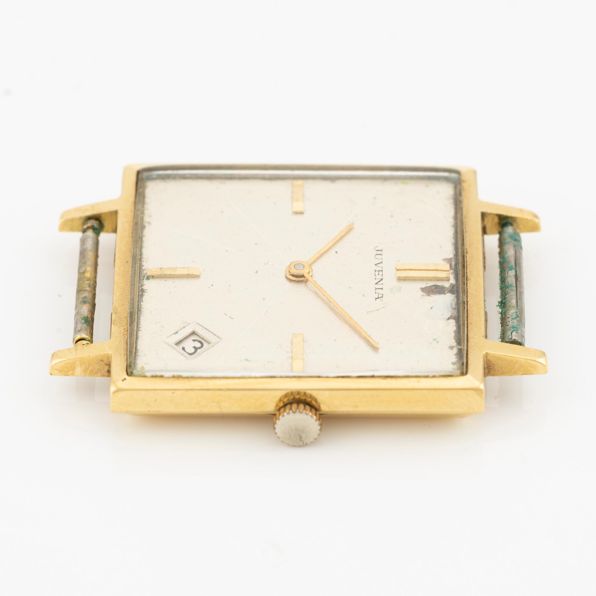 Juvenia, 18K gold, wristwatch, 28 mm.