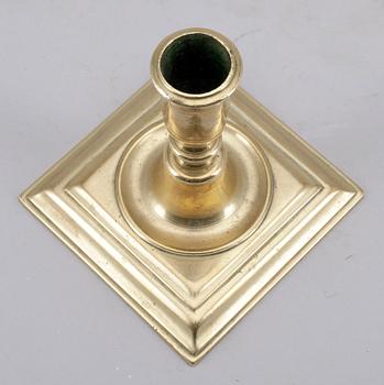 LJUSSTAKE, mässing, 1700-tal.