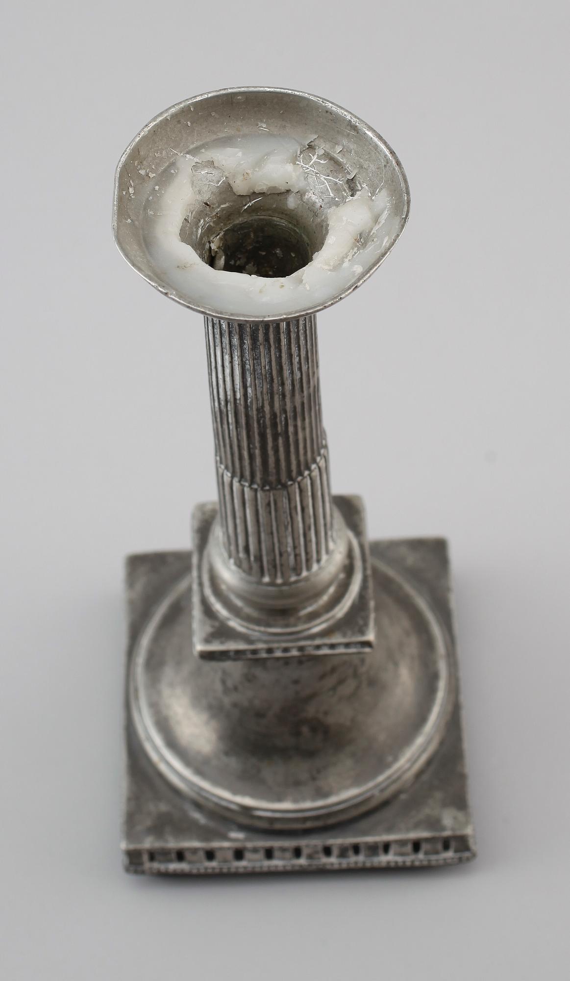 LJUSSTAKE, tenn, sannolikt Justelius, Eksjö omkring år 1800.