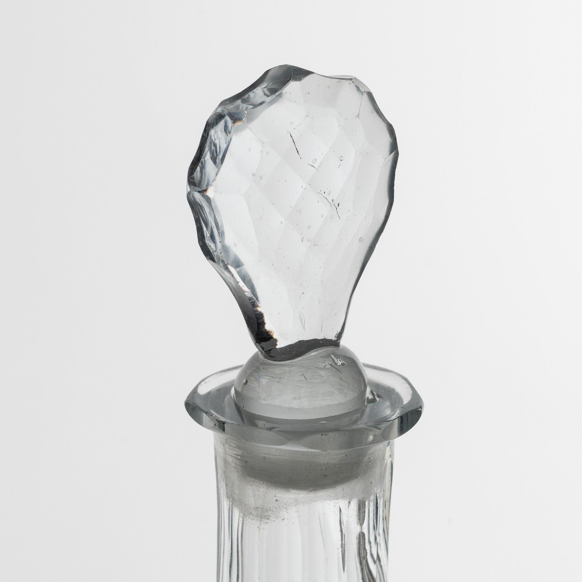 Karaffer, ett par, glas, Sverige, Empire, omkring år 1800.