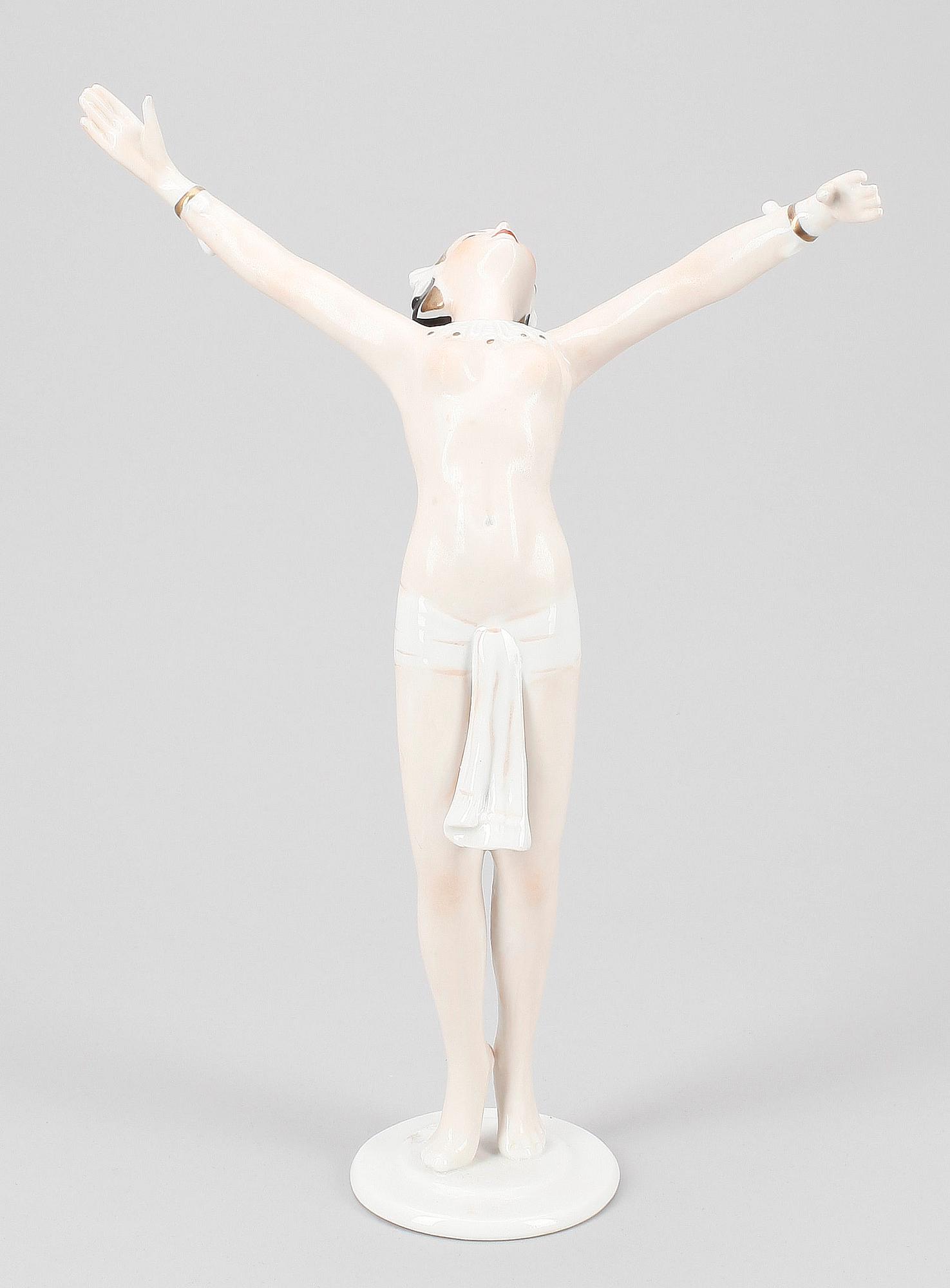 FIGURIN, porslin, art deco, Wien.