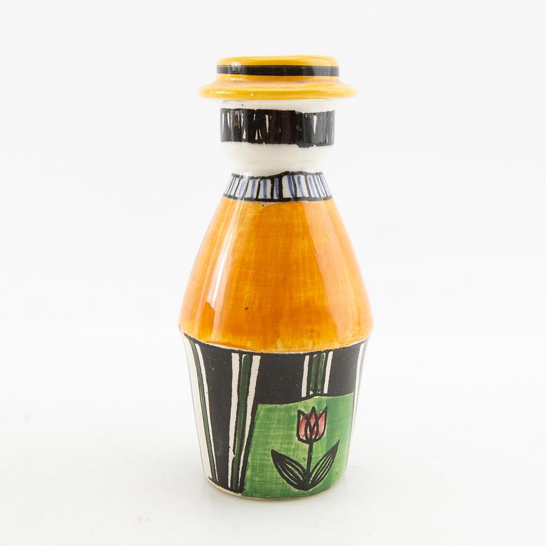 Anita Nylund jars with lids and shaker 6 dl "Our Little Town" and "The Pepparsson Family" JIE Grantofta 1950s/60s.