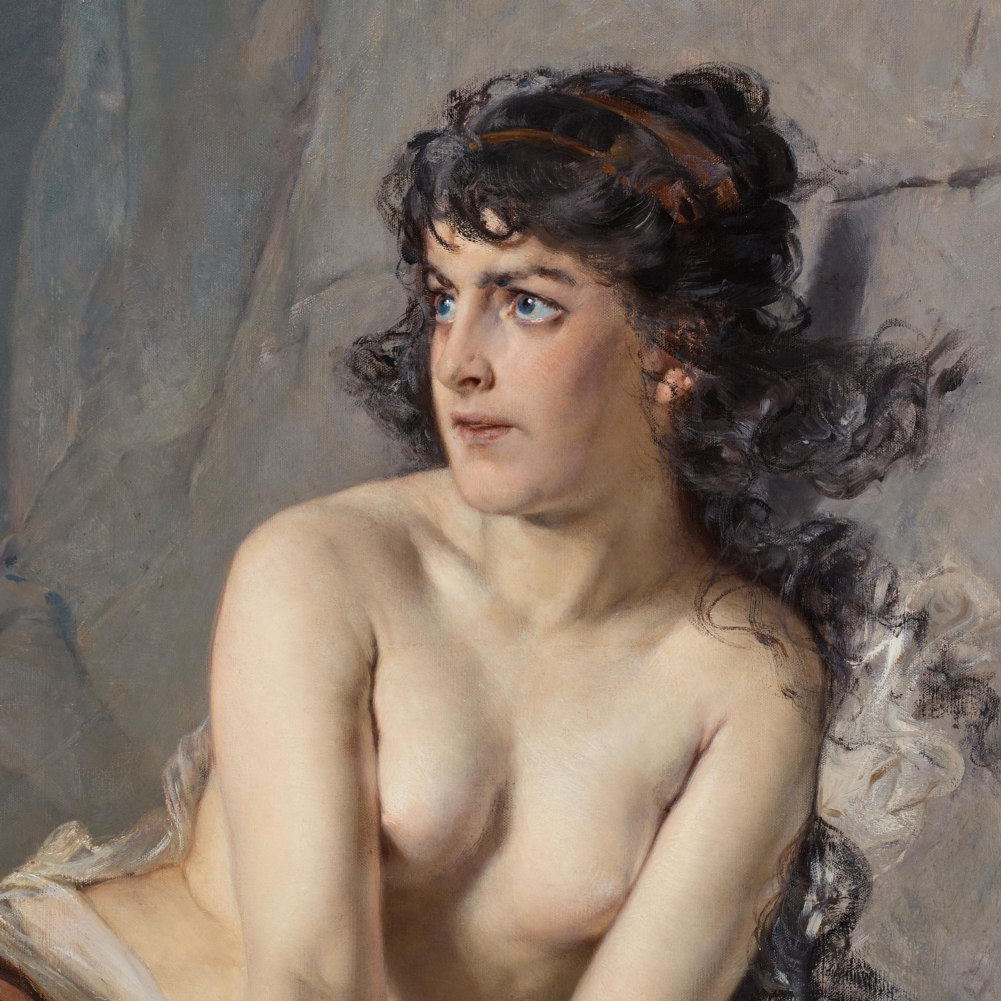 Julius Kronberg, "Han dröjer" (He is late).