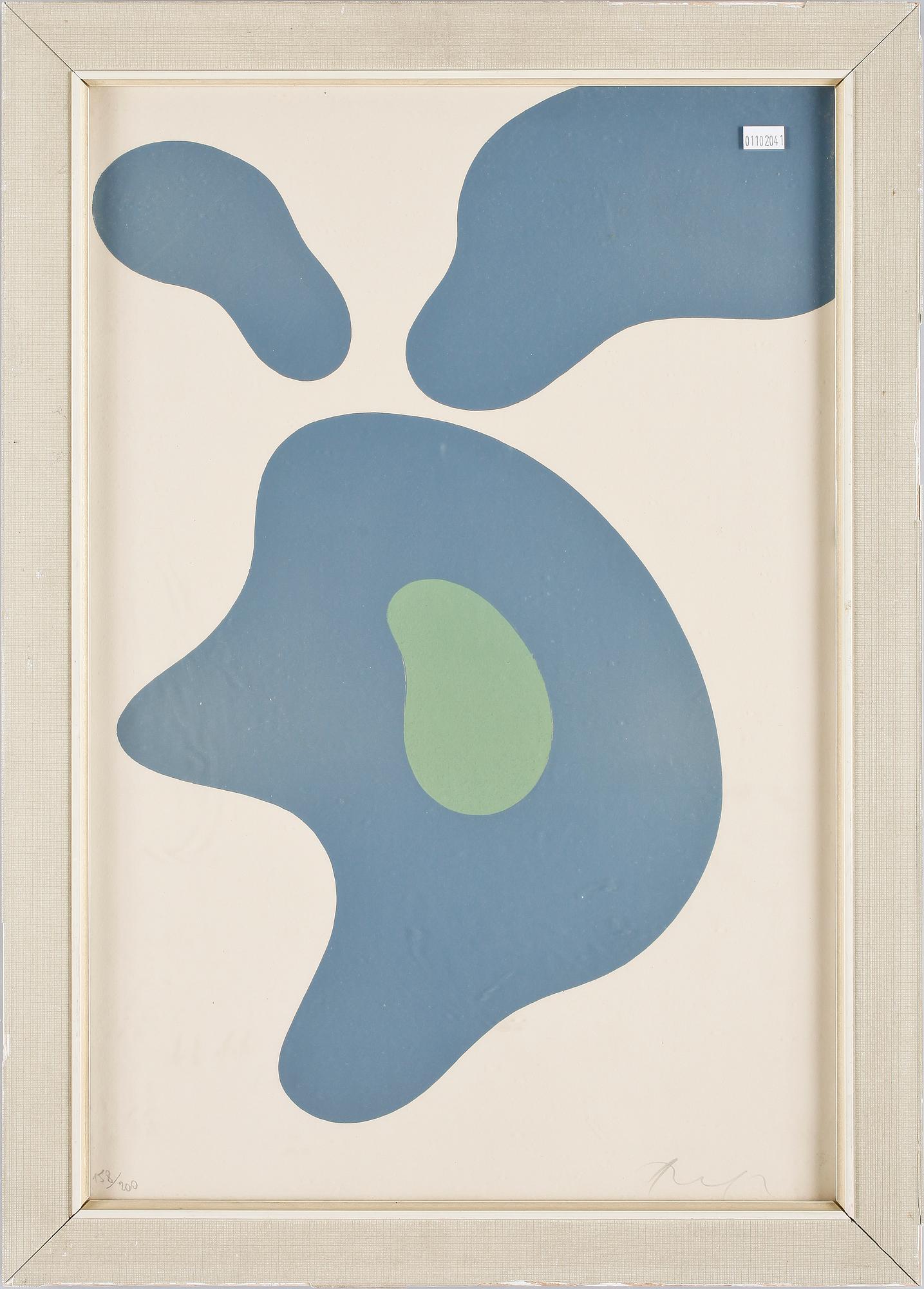 JEAN ARP, färglitografi. Sign o numr 158/200.