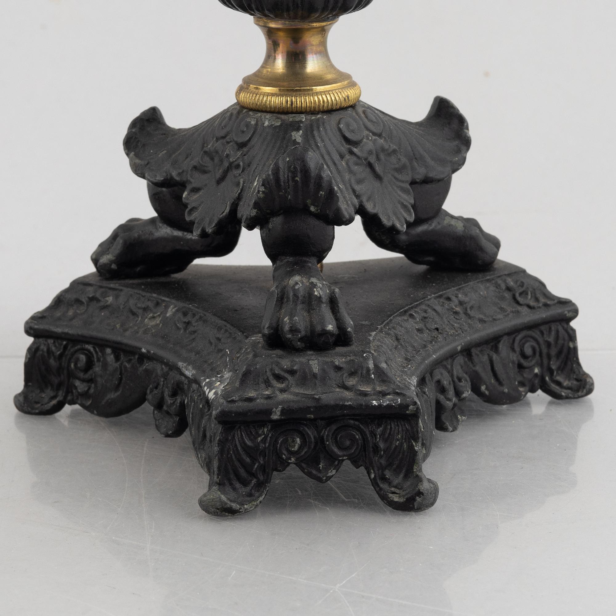 A pair of Empire style candelabras, possibly France, second half of the 19th century.