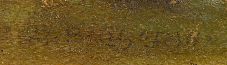 AXEL CHORIN, oil on panel, signed.