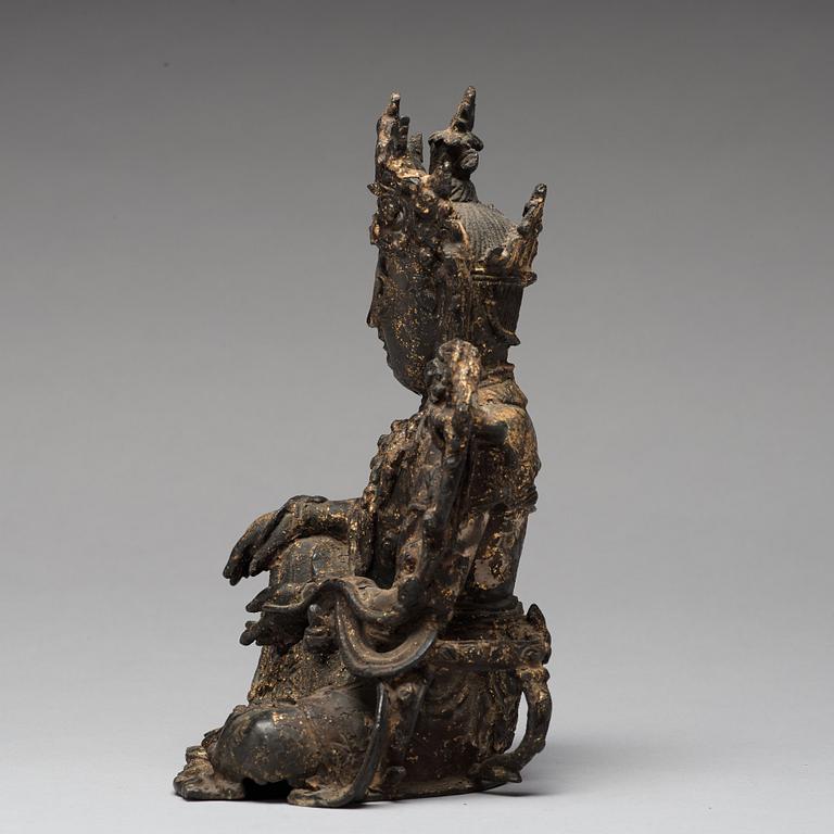 BODHISATTVA, förgylld brons. Mingdynastin (1368-1644).