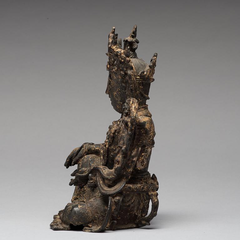 A seated figure of Bodhisattva, Ming dynasty (1368-1644).