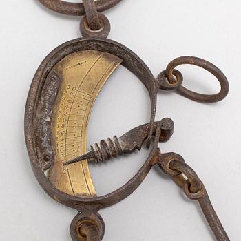 A 19th century iron set of scales.