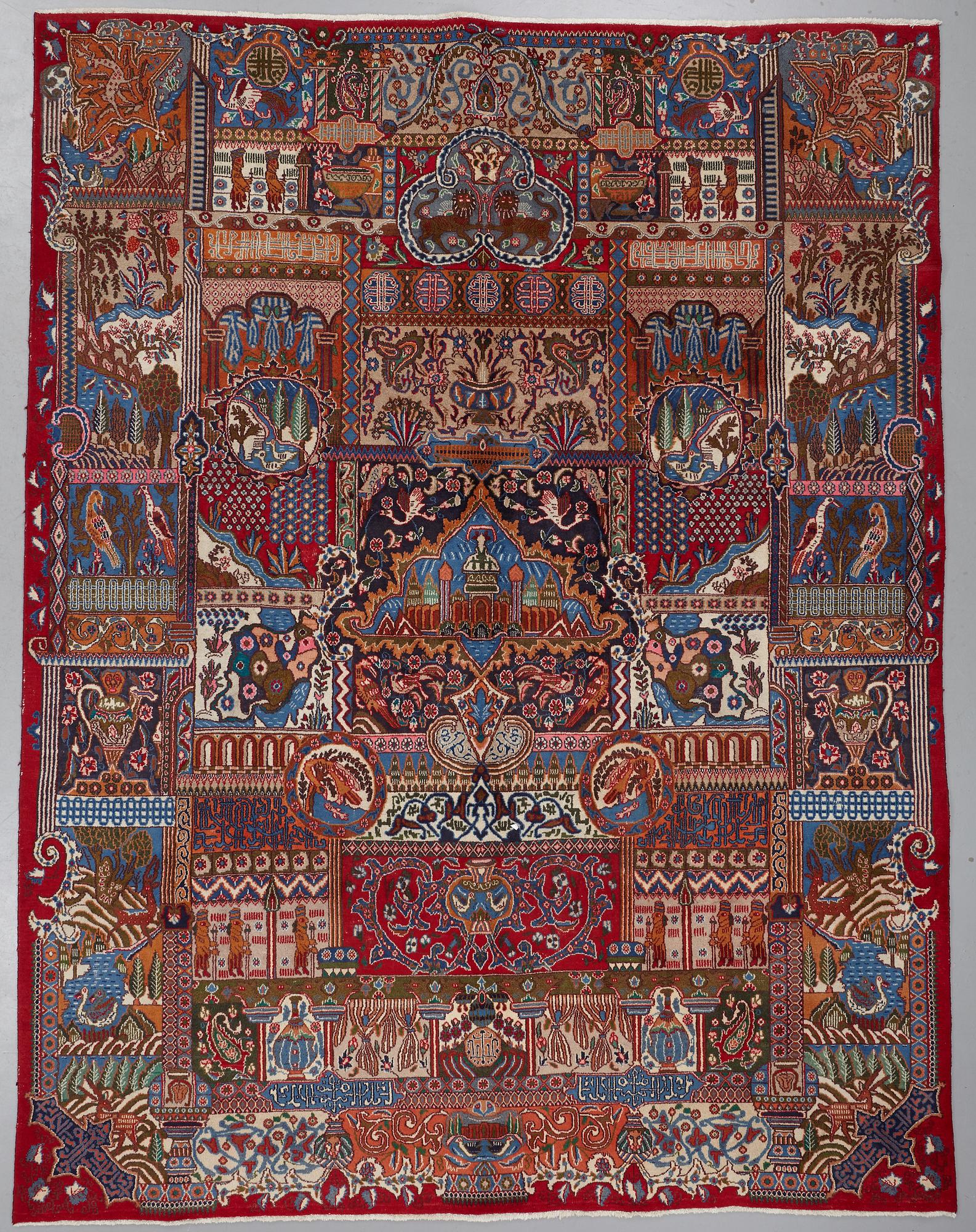 A carpet, Kashmar, ca 380 x 295 cm.