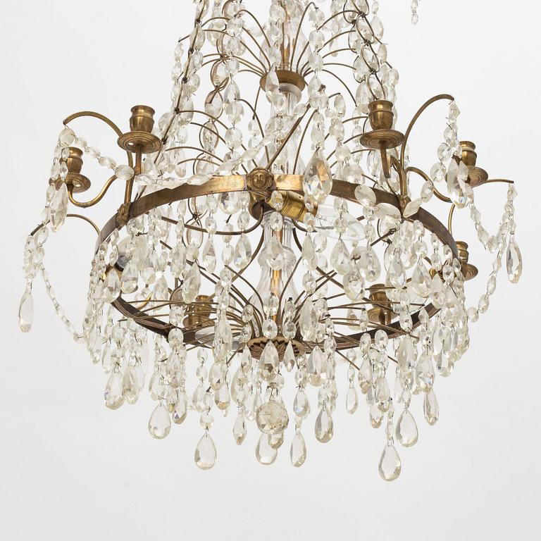 A Gustavian style chandelier, early 20th Century.