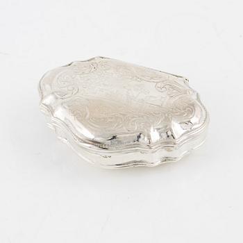 A Rococo Silver Box, mid 18th century, probably Germany/Holland.