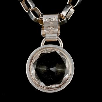 HALSLÄNK med HÄNGE samt ARMBAND, sterlingsilver, Sven-Erik Högberg, respektive Anders Högberg, Göteborg 1979. 272 g.