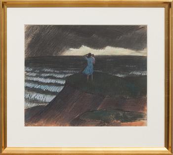 JOHAN JOHANSSON, pastell, signerad.