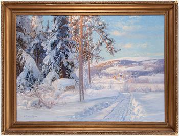 CARL BRANDT, olja på duk. Signerad.